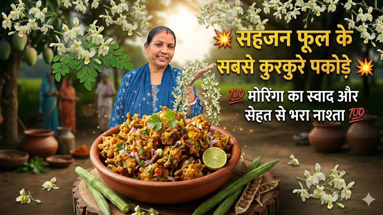स्वाद सेहत से भरपूर सहजन फूल की सब्जी तो खाये होंगे क्या इसके फूल के करारे पकोड़े ट्राय किये हैं 