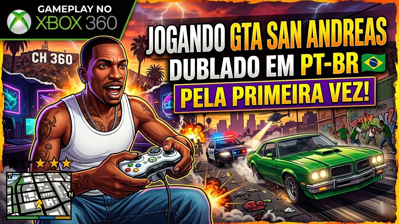 JOGANDO GTA SAN ANDREAS DUBLADO EM PT-BR PELA PRIMEIRA VEZ