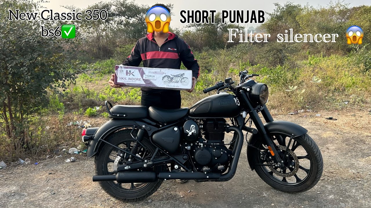 Stealth Black Classic 350 Filter Short Punjab Silencer Sound 😱