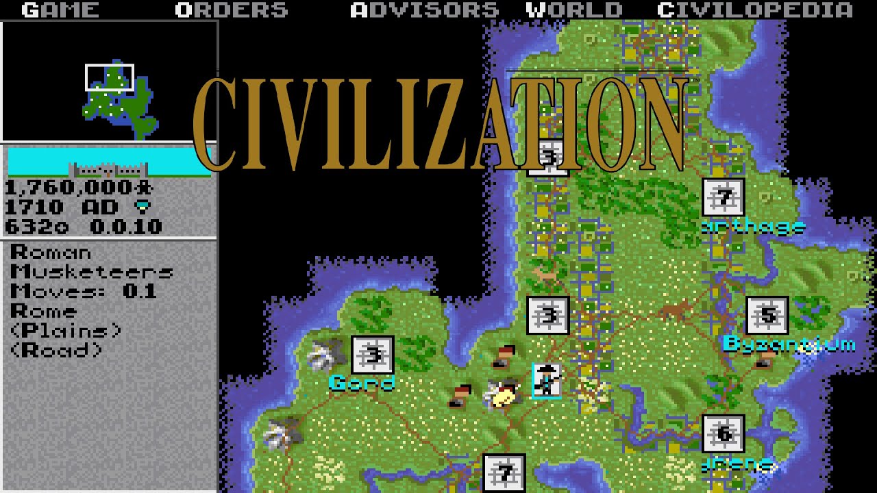 Old Games - Civilization 1 / #7 / No Commentary (PC DOS 4K)