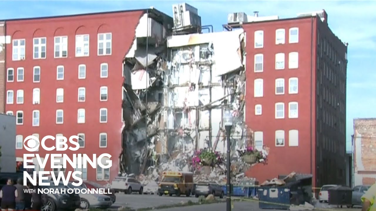 Eight people rescued after 6-story apartment building collapses in Davenport, Iowa