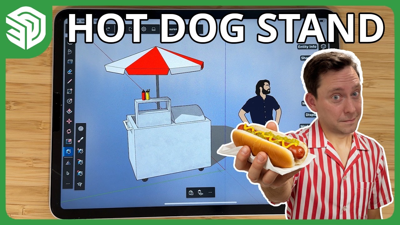 Modeling a hot dog stand on the iPad