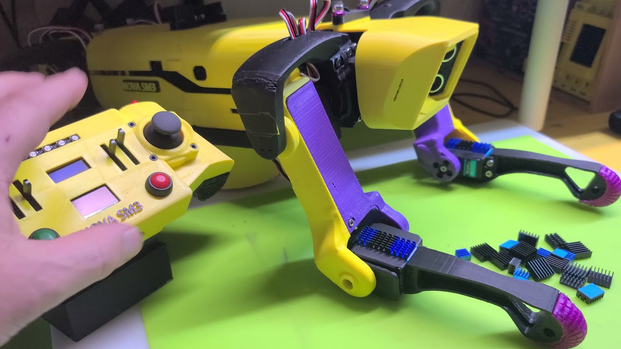 35kg Servos Installed : NovaSM3 v5.2 : a Quadruped Robot Dog Spot Mini Clone