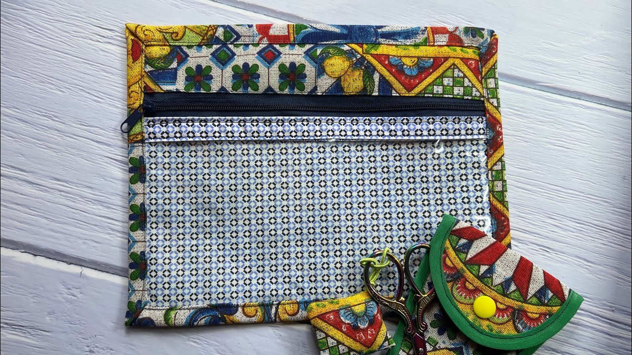 ✅tutorial:muy fácil y ❤️‍🔥SIN BIES 💘funda para proyectos de punto de cruz