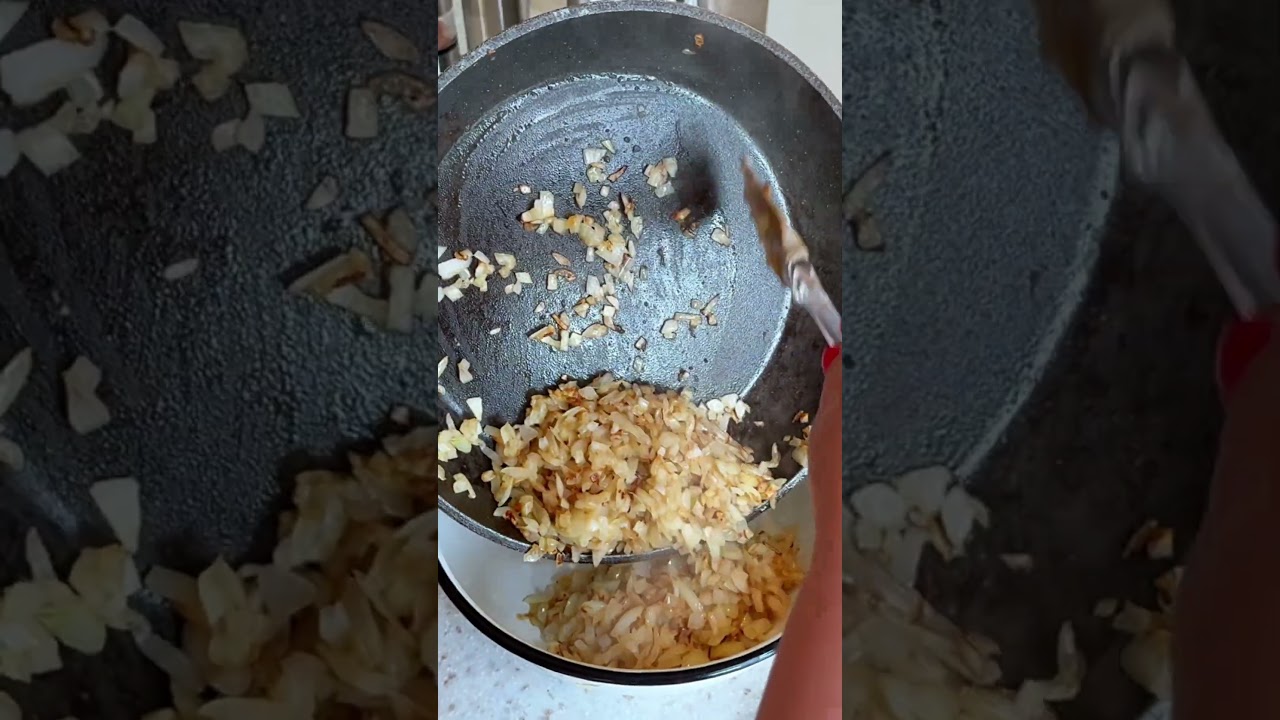 Mezclamos queso con cebolla 