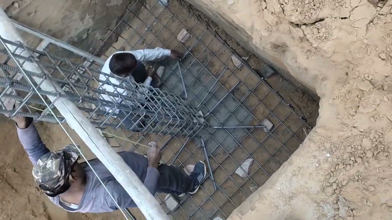 Footing COLUMN PLACEMENT COMPLETE VIDEO..BY K.B. CONSTRUCTION & DESIGN SIKAR..