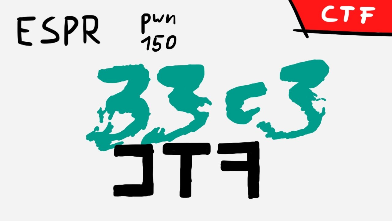 Форматировать строку для дампа двоичного кода и получить RCE - 33c3ctf ESPR (pwn 150)