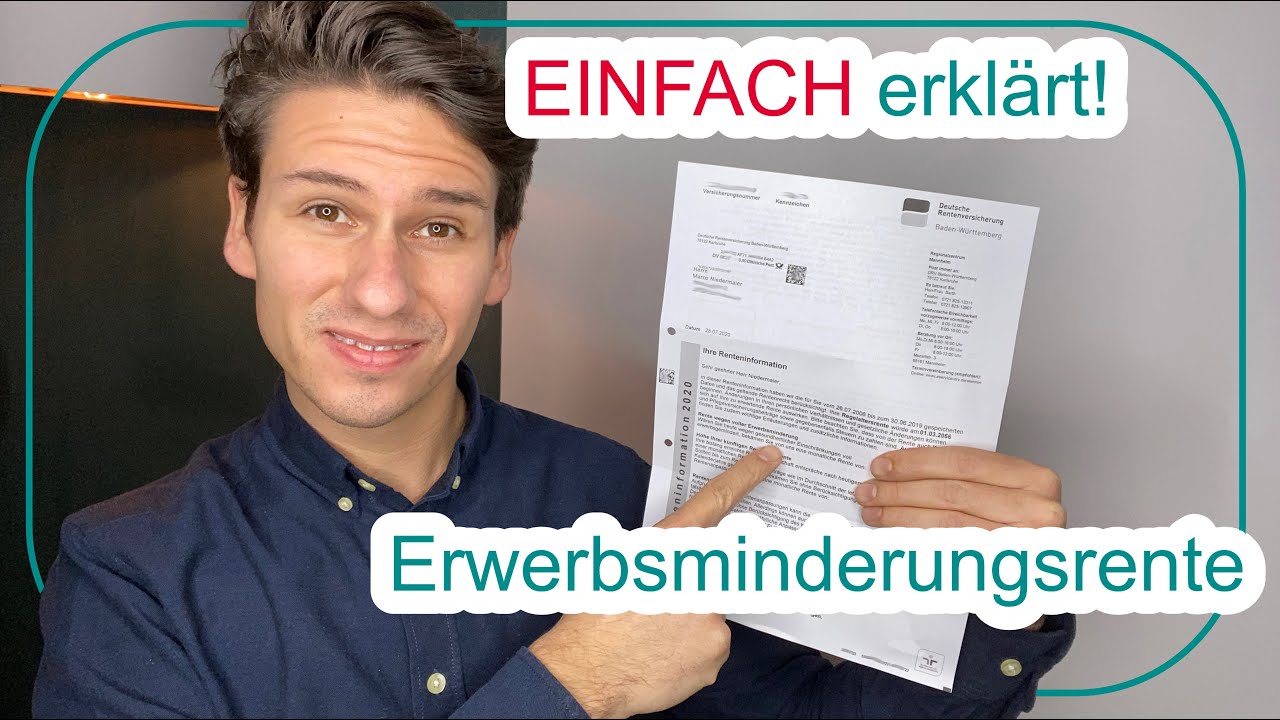 Erwerbsminderungsrente EINFACH erklärt - kurz und knapp!
