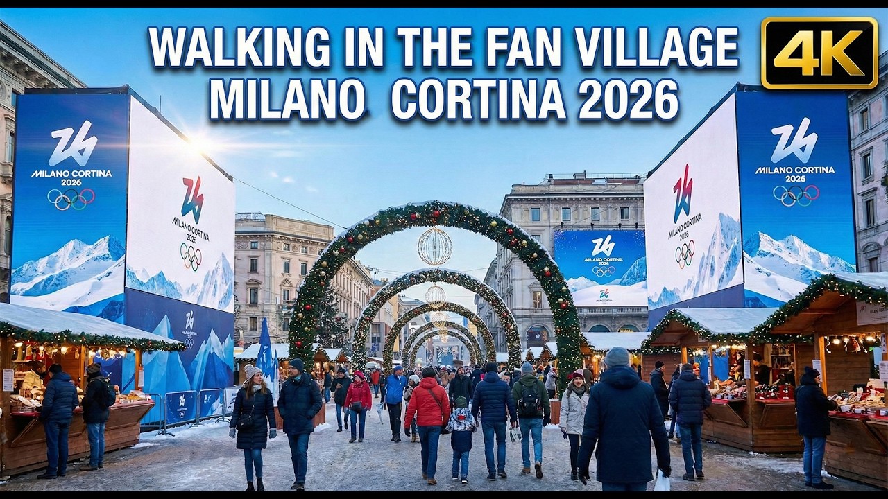Fan Village Milano Cortina 2026 in Milano Parco Sempione Walkthrough 4K