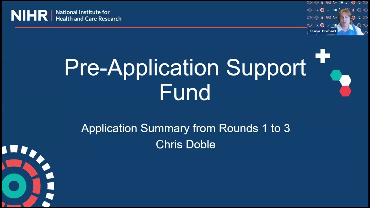 An introduction to the NIHR Pre-Application Support Fund