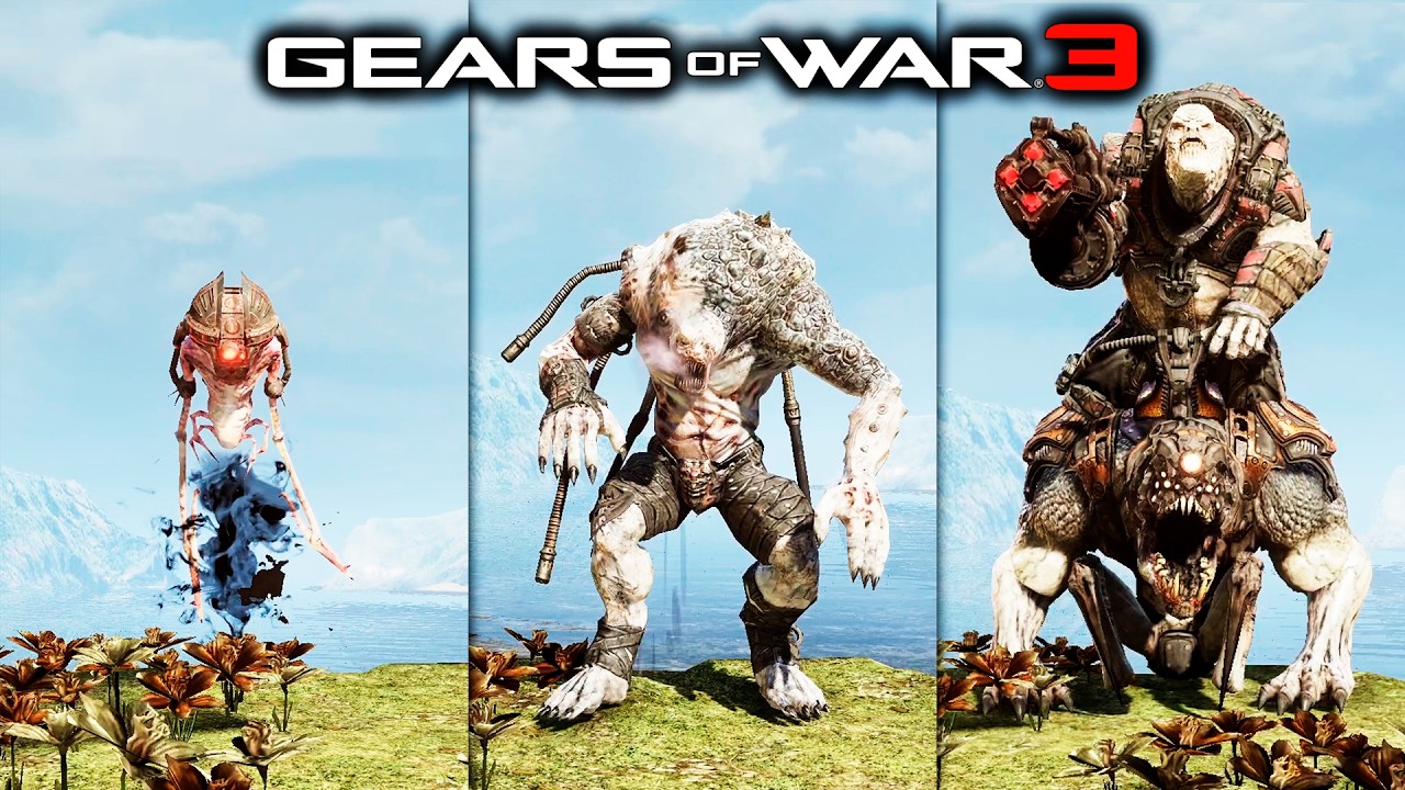 GEARS OF WAR 3 - TODOS LOS LOCUST Y CRIATURAS QUE NUNCA PUDISTE USAR EN BESTIA (PARTE 2)