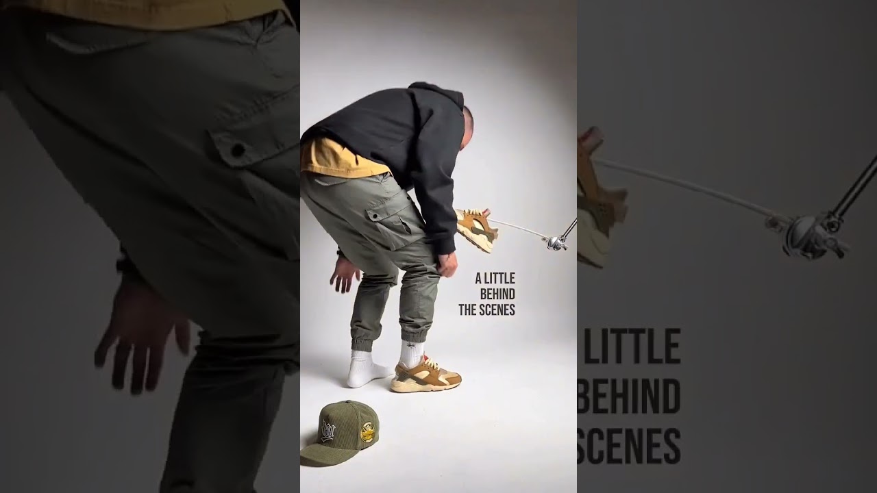 The idea of ​​advertising photography of shoes