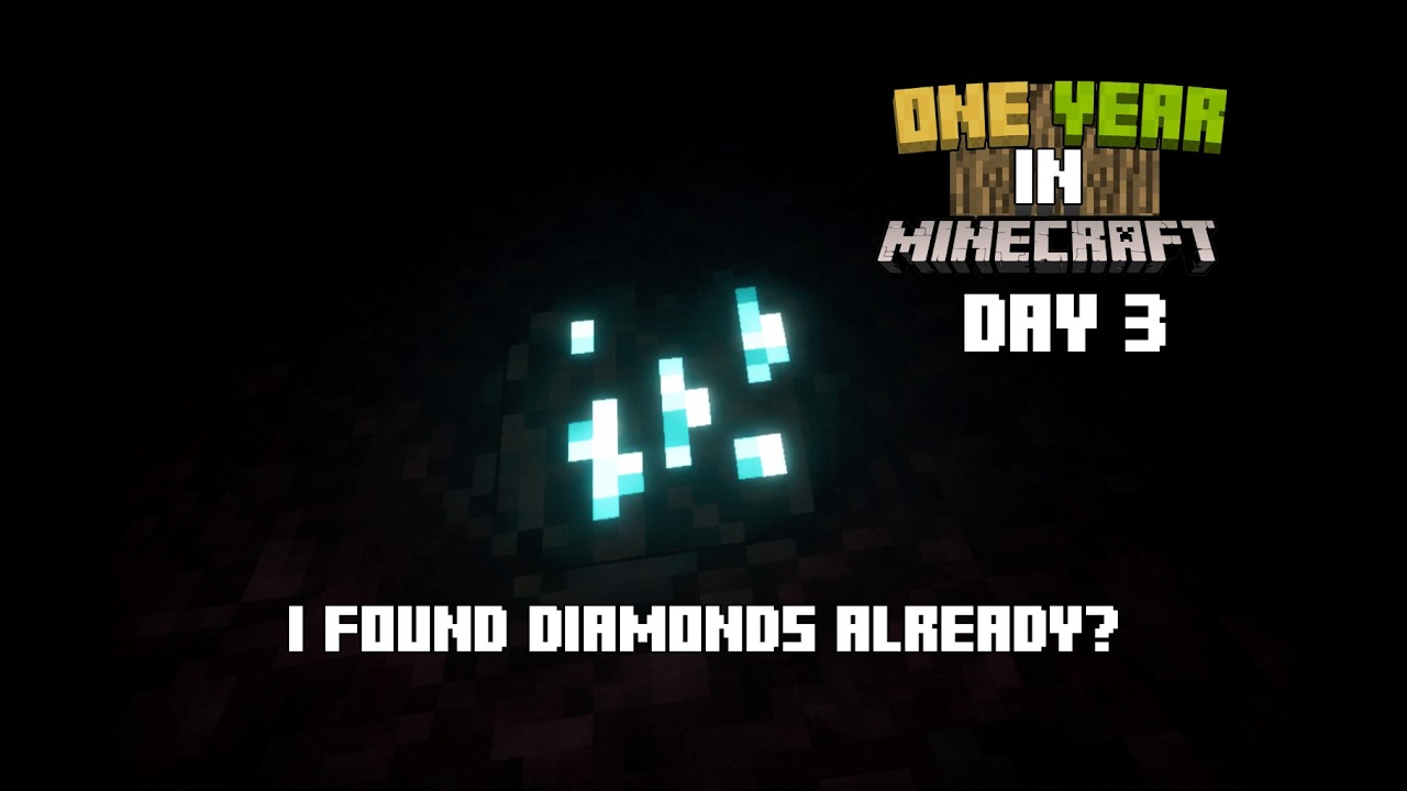 Playing Minecraft for 365 days #3 | I FOUND DIAMONDS!!!!