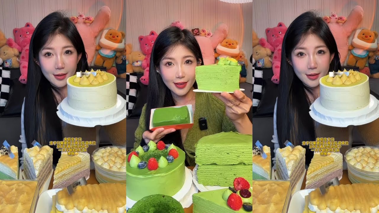 ASMR DESSERT || CREPE CAKE, MOUSE CAKE, CHEESE CAKE, MATCHA CAKE