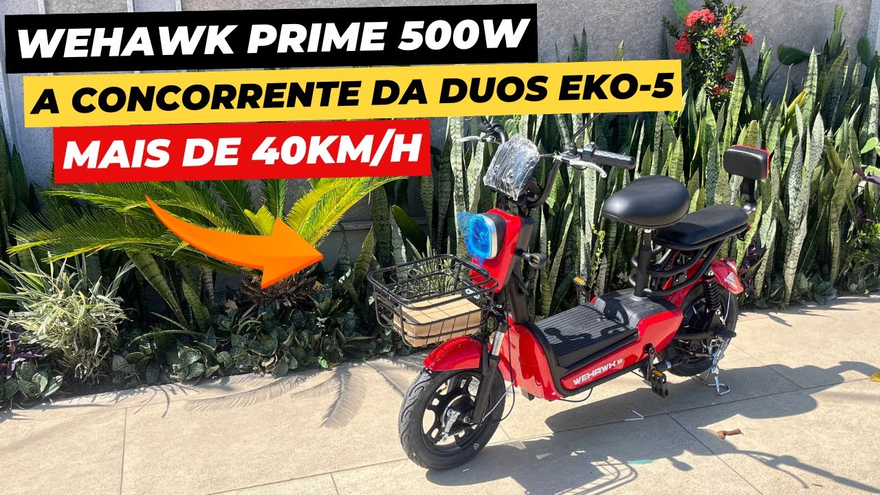 BICICLETA ELÉTRICA WEHAWK PRIME 500W - CONCORRENTE DA DUOS EKO-5
