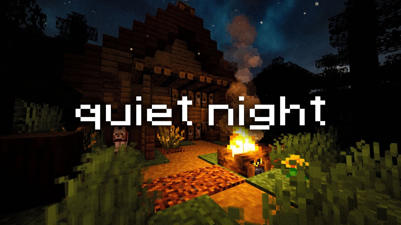 everything feels calm… minecraft music, fire & night ambience