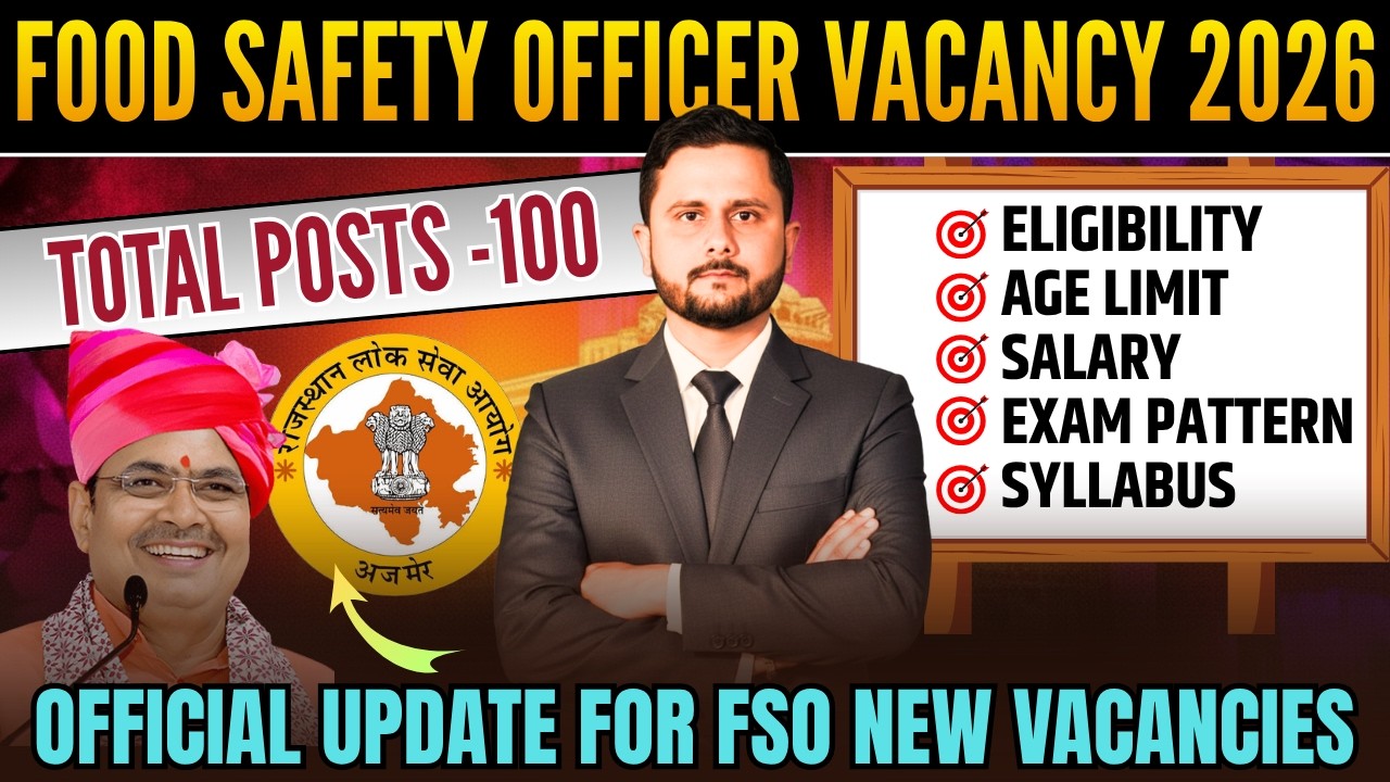 Food Safety Officer Vacancy 2026 | 100 Posts | Eligibility, Exam Pattern, Syllabus & Salary