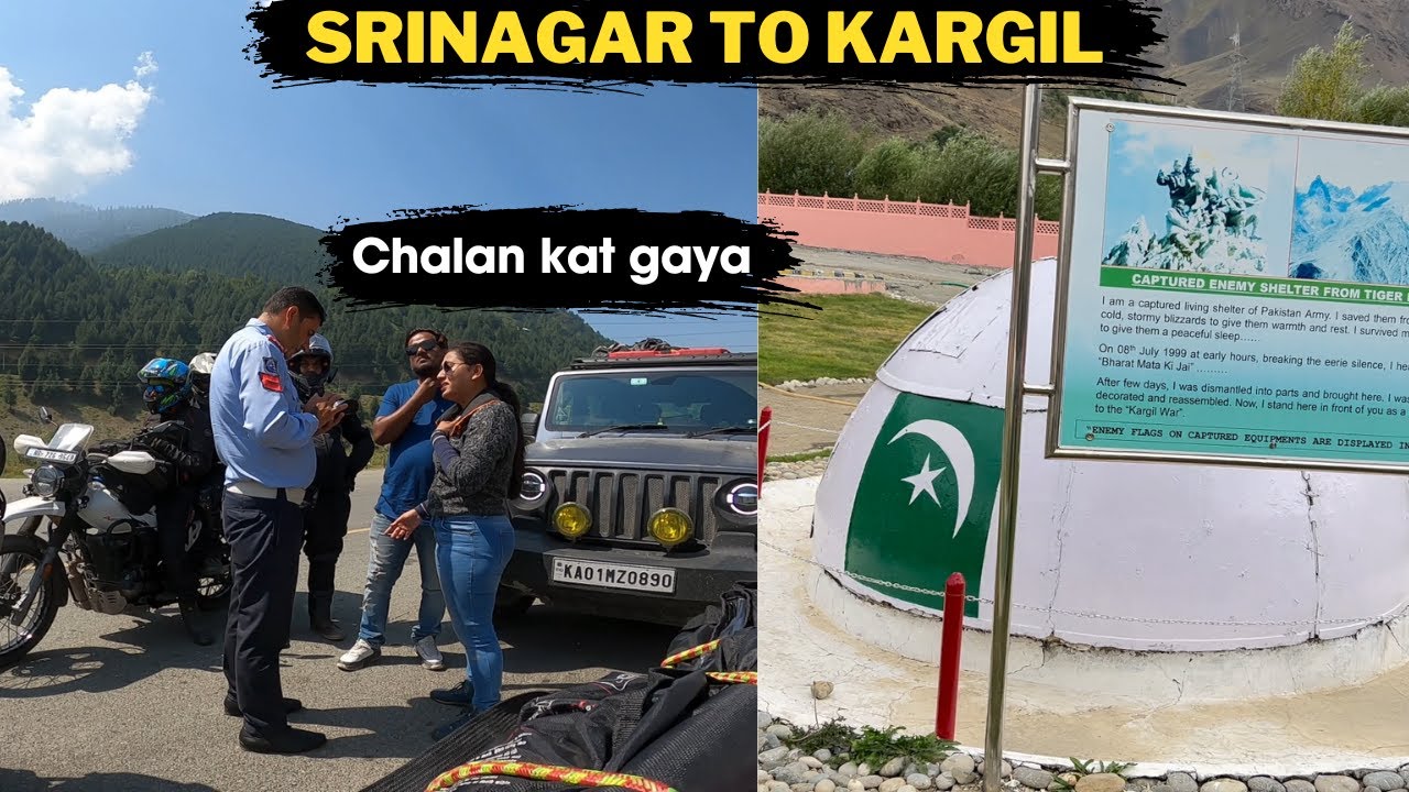 Srinagar to Kargil: Ladakh trip 2024 Ep-06| Kargil War Memorial Exploration |Road and Wheels