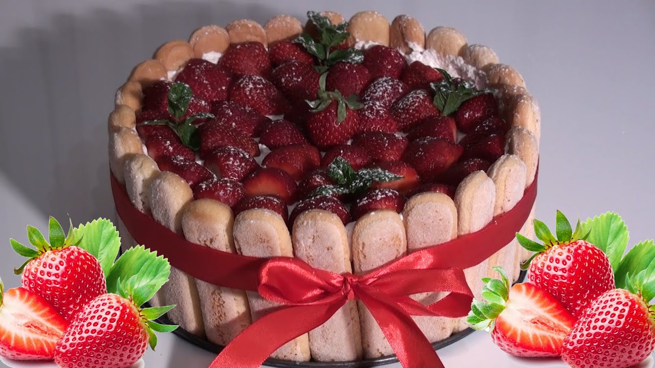 Charlotte με Φράουλες | Δροσερό και ελαφρύ γλυκό με αγαπημένη γεύση φράουλας