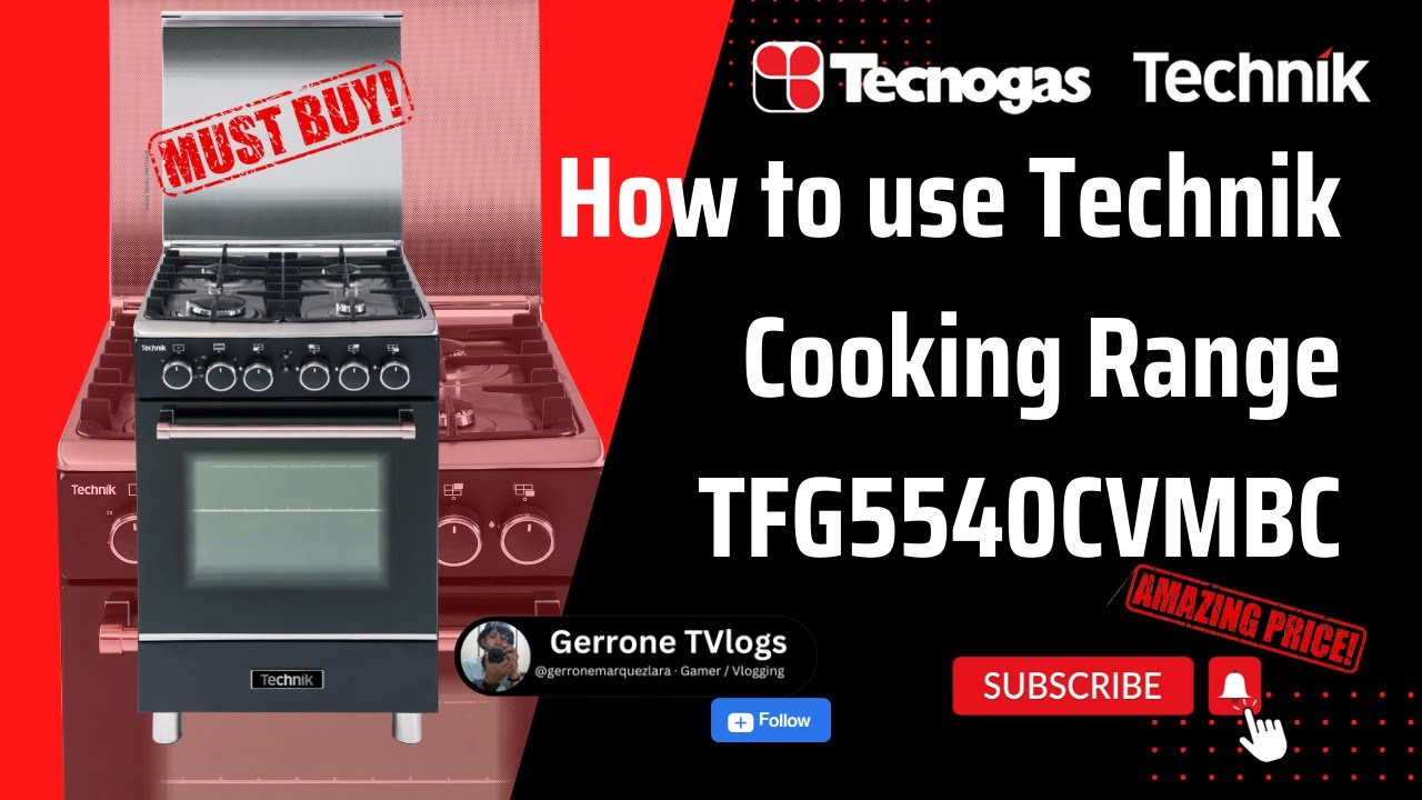 How to use TFG5540CVMBC | 50CM Technik Cooking Range | PINAKAMURA NA TECHNIK COOKING RANGE (Tagalog)