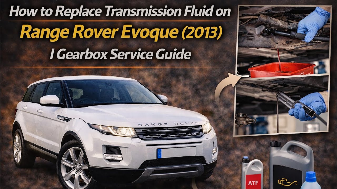 How to Replace Transmission Fluid on Range Rover Evoque (2013) | Gearbox Service guide