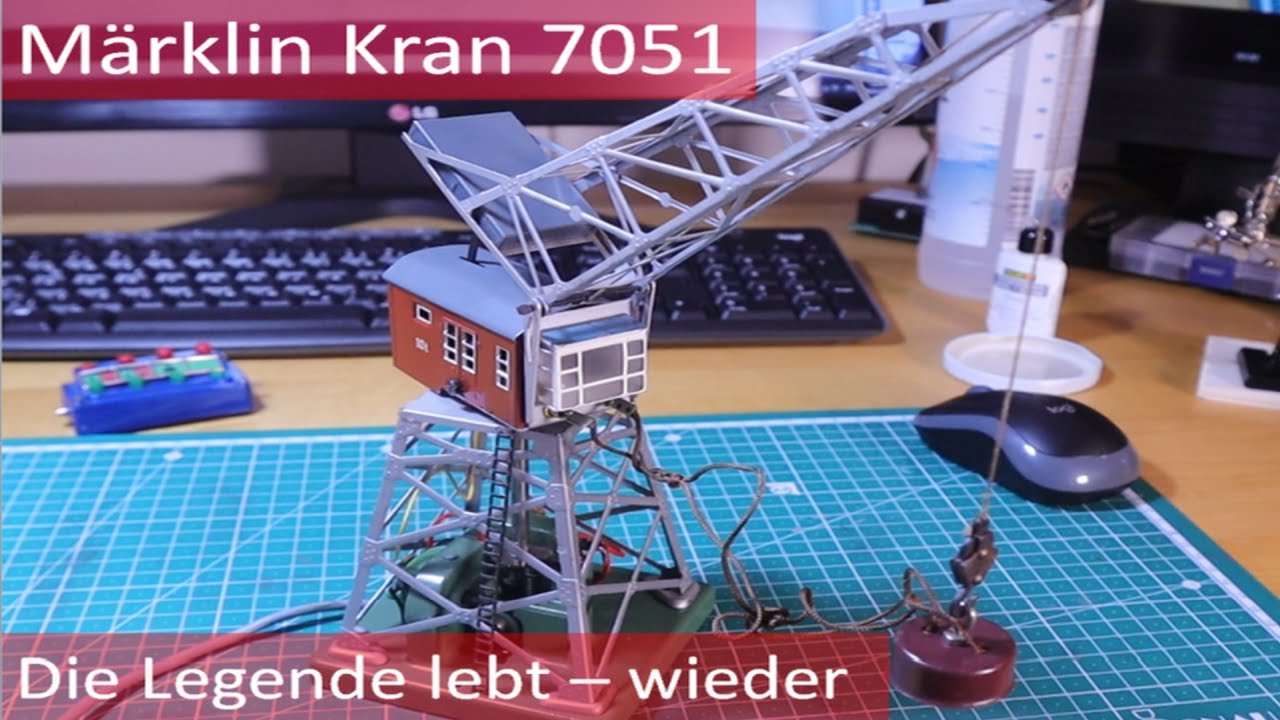 Märklin Kran 7051 - die Legende! - wird zerlegt, gereinigt und repariert. Und er läuft wieder :-)