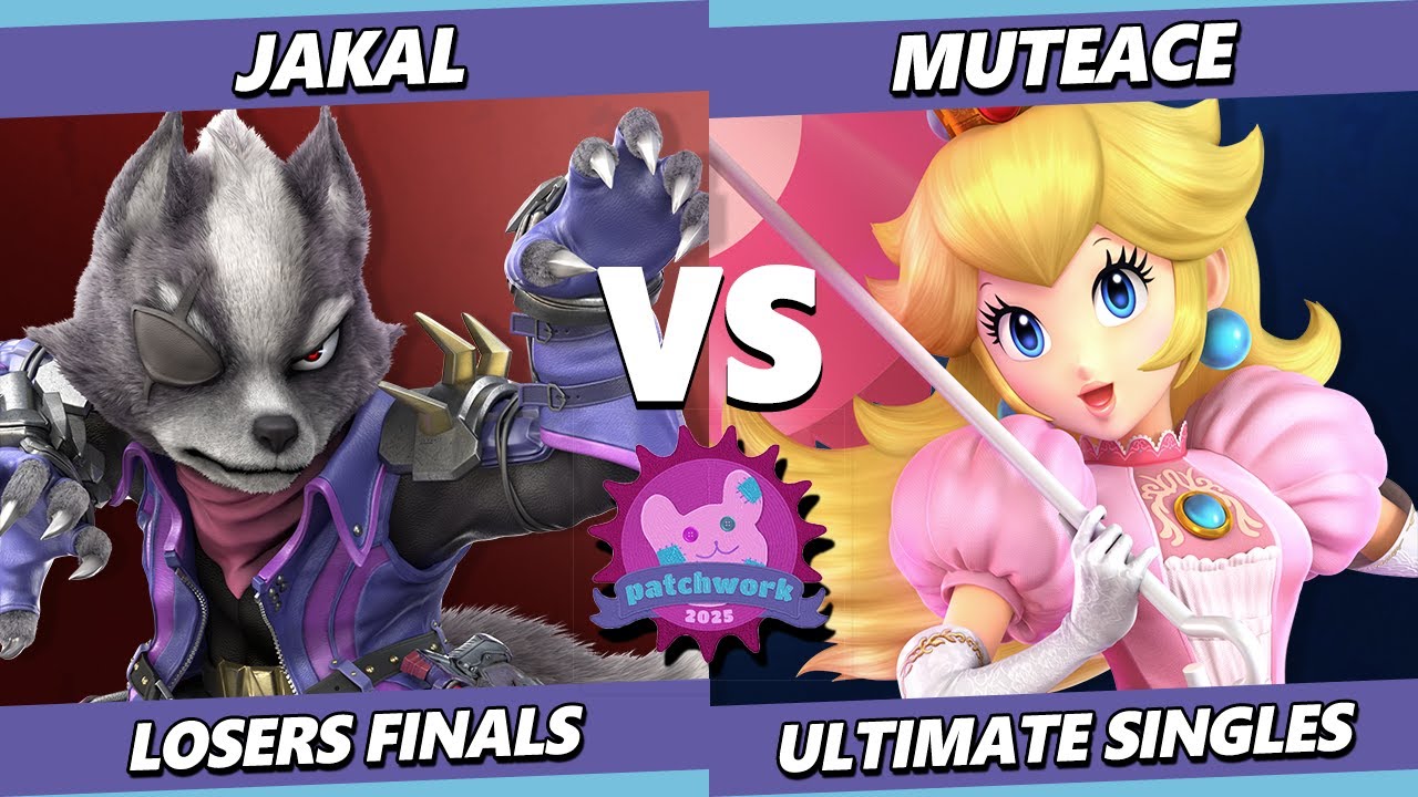 Patchwork 2025 LOSERS FINALS - Jakal (Wolf) Vs. MuteAce (Peach) Smash Ultimate - SSBU