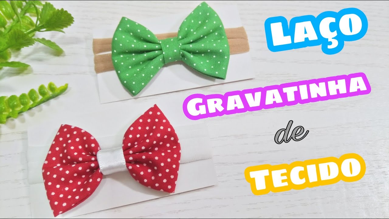 Laço Gravatinha de Tecido | Ana Alves