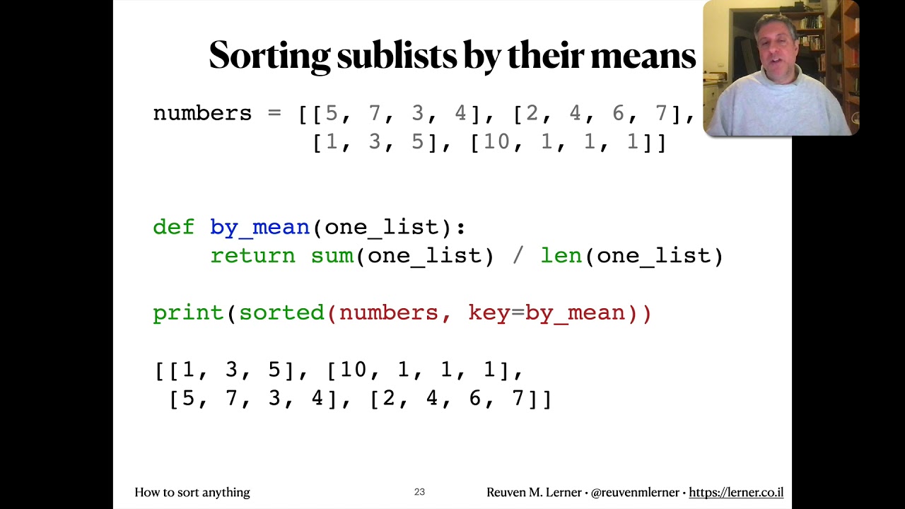 How to sort anything | Reuven Lerner