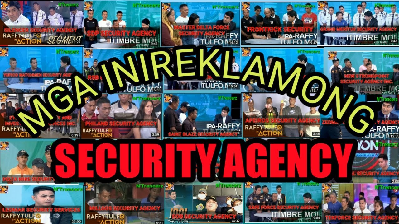 PART 1 : MGA INIREKLAMONG SECURITY AGENCY
