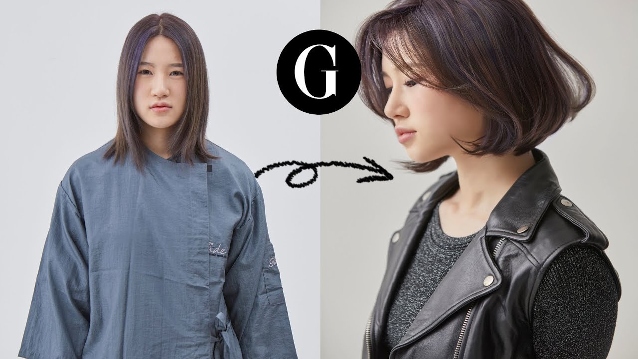 [그라피TV] {ENG SUB} 아웃라인이 선명하게 유지되는 중단발 보브 스타일 커트 Asian hairstyle Korean woman's bob haircut tutorial