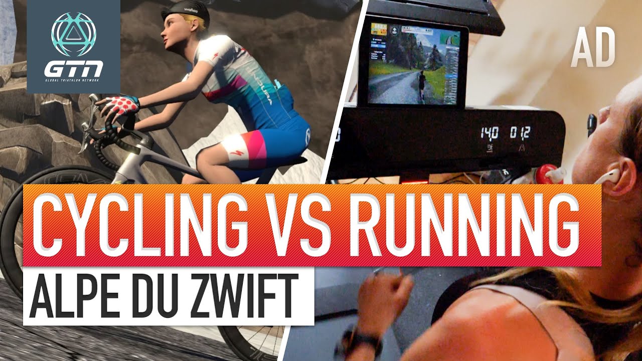 Alpe du Zwift: Cycling Vs Running | GTN Vs Team Charles-Barclay