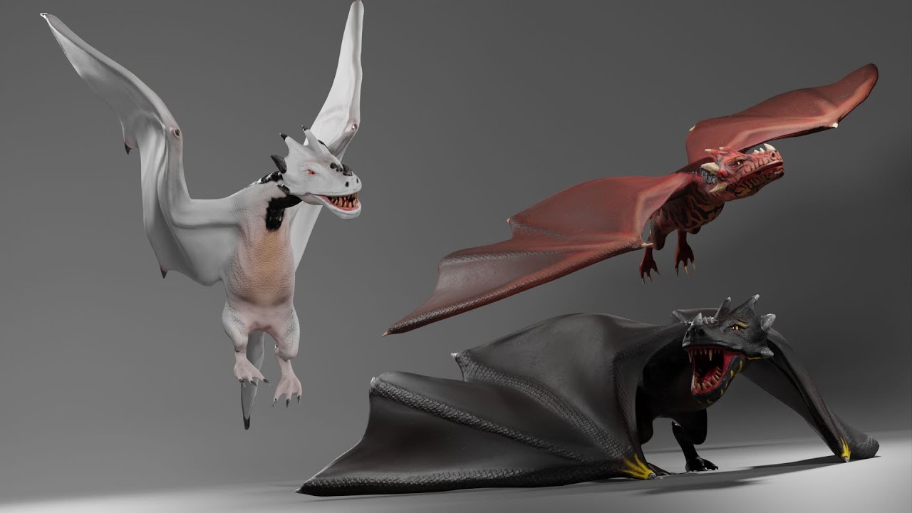 Fantasy Dragons 3d model preview