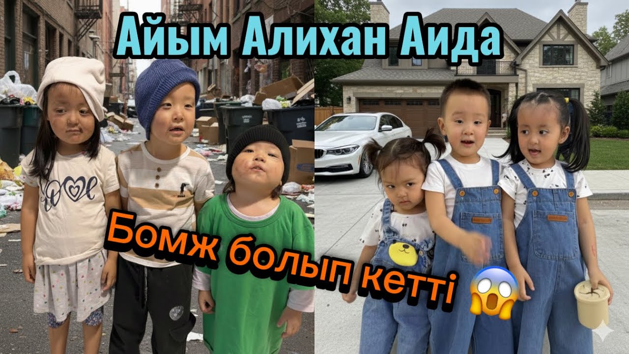 Айым Алихан Аида бомж болып кетті не істейміз😱😱😱😱