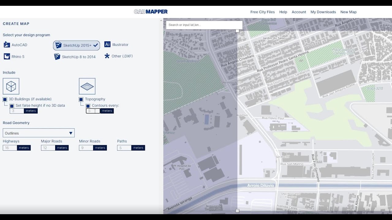 COMO GERAR MAPAS A PARTIR DO CADMAPPER