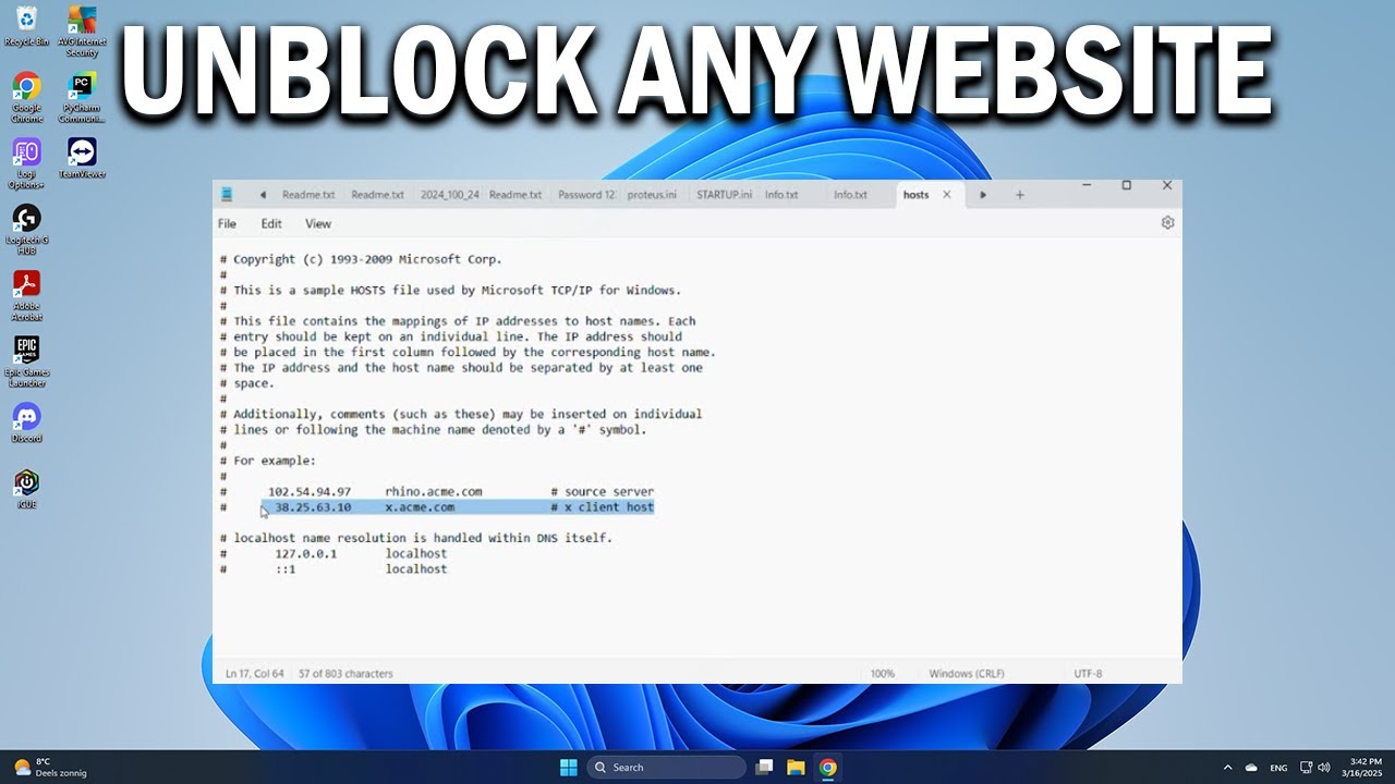 How To Unblock, Blocked Website in Any Windows - Easy Fix