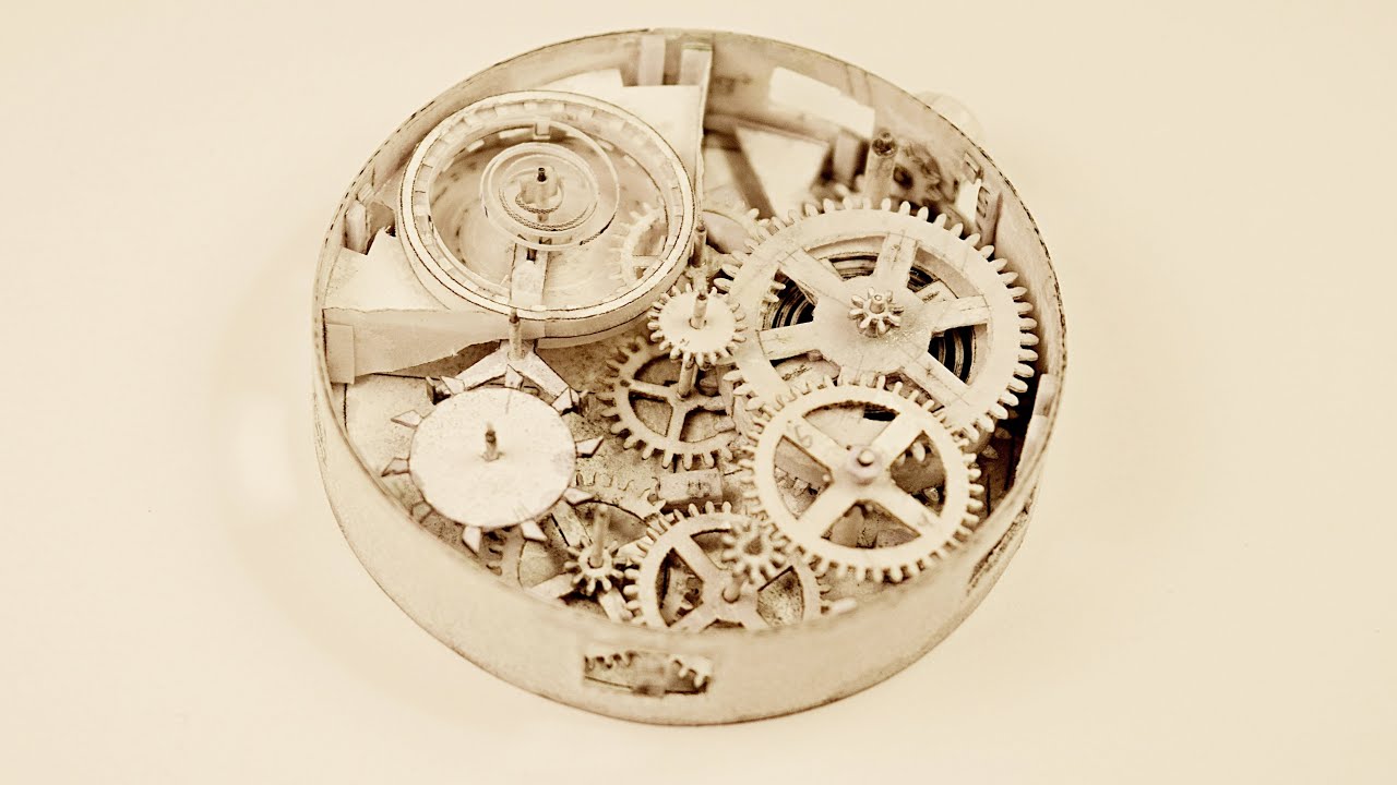 Working paper watch / Действующие часы из бумаги