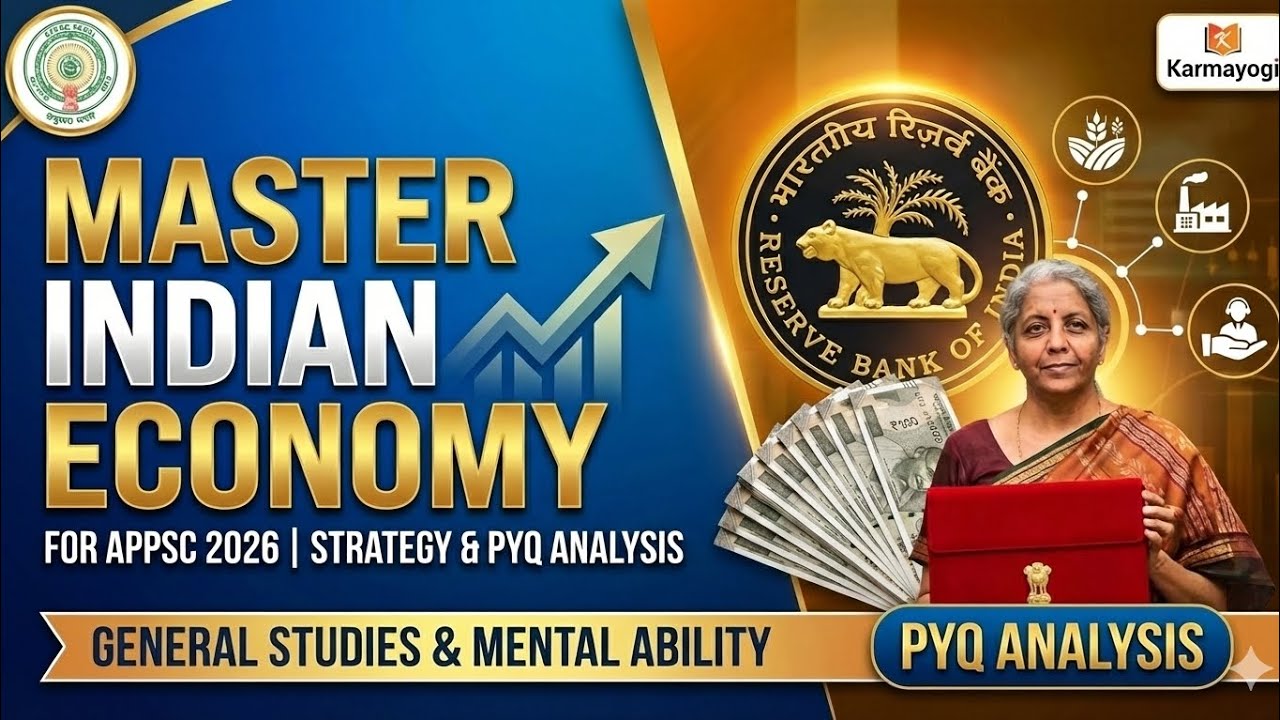 MASTER INDIAN AND AP ECONOMY FOR GENERAL STUDIES AND MENTAL ABILITY 2026|| BASED ON PYQ ANALYSIS
