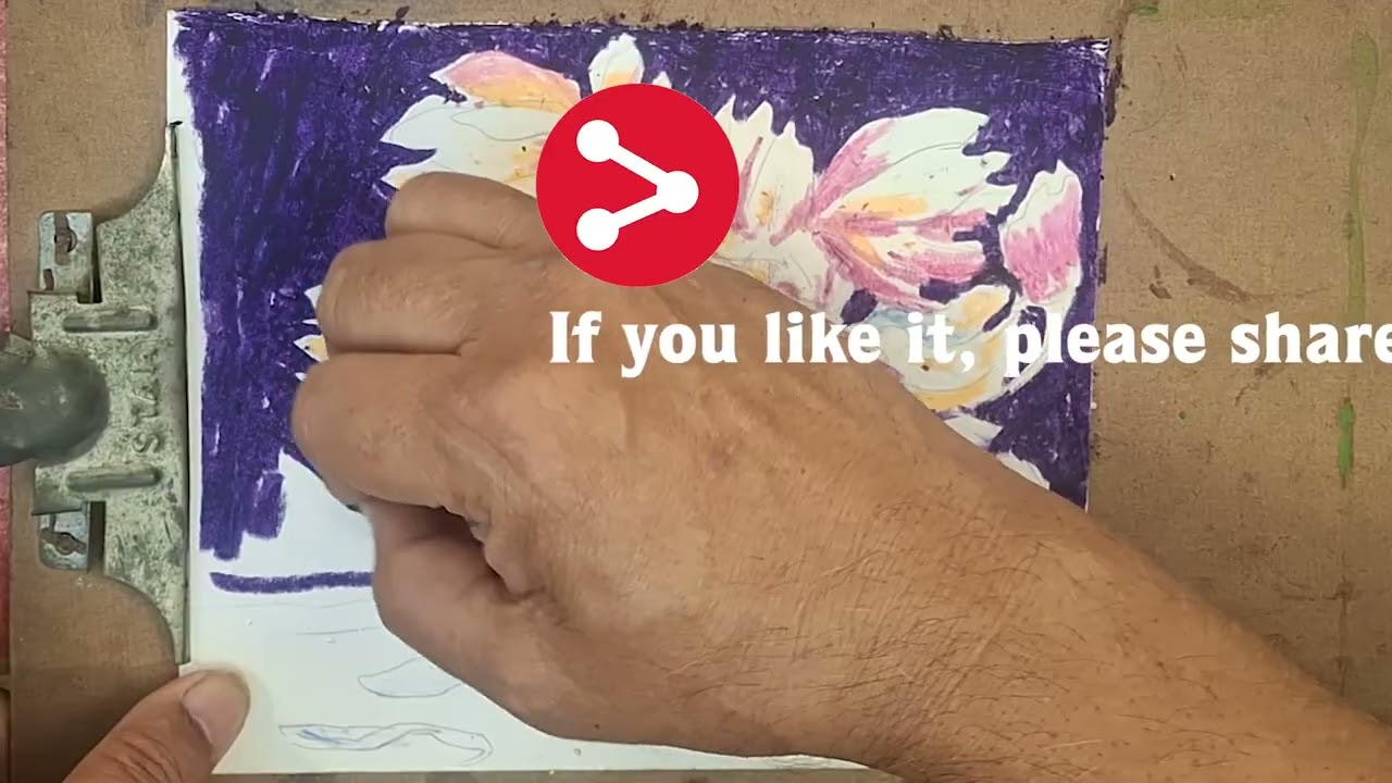 Flower Vase In Oil Pastel Tutorial