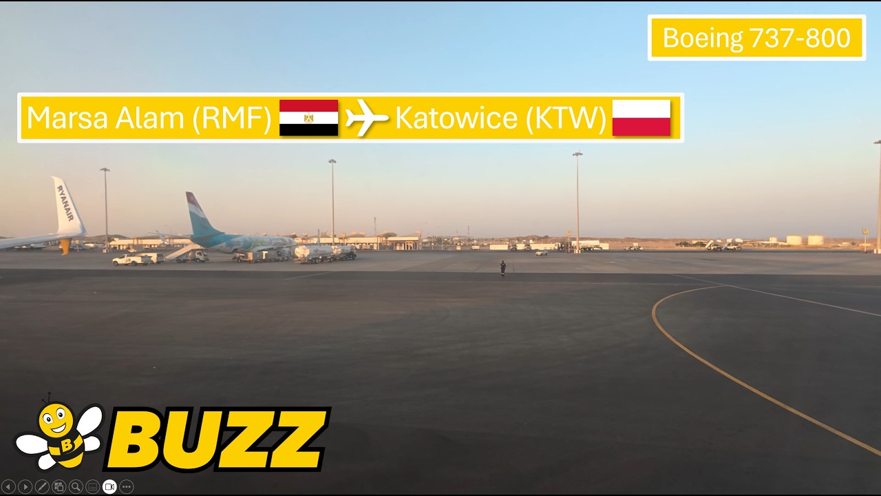 TAXI | TAKE OFF | LANDING | Ryanair Sun Buzz Boeing 737-800 SP-RKZ Marsa Alam RMF ✈ Wrocław WRO | 4K