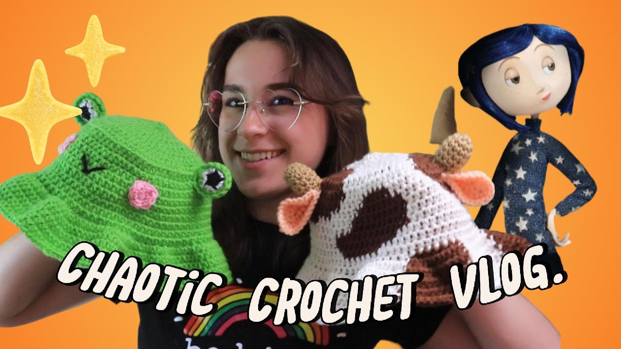 CHAOTIC and CHATTY crochet vlog | holiday stock, orders, organizing, and Coraline Sweaters!