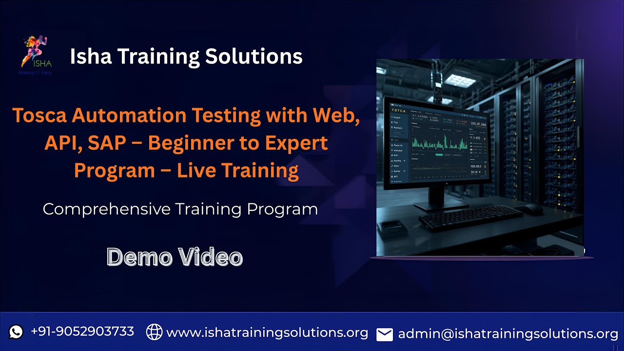 Tosca Automation Testing Demo video 22nd jan 2026.call/WhatsApp us on+91-9133190573 to enroll.