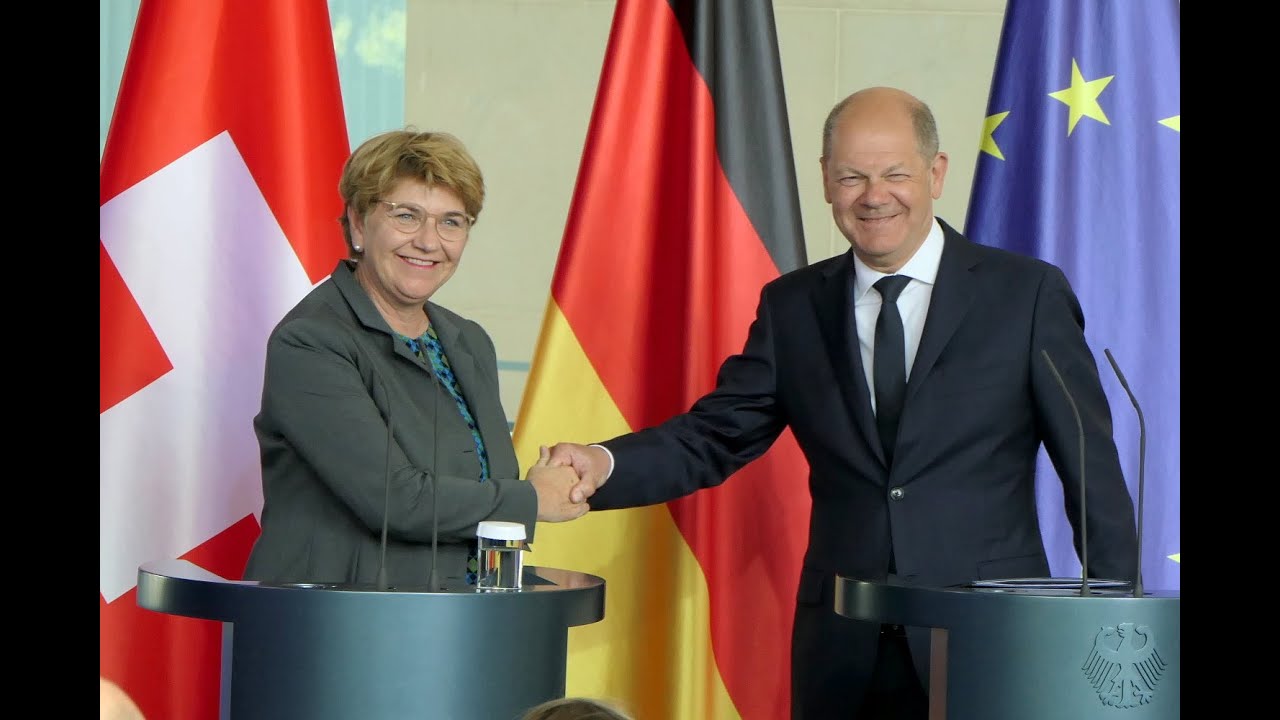 Pressekonferenz Schweiz Viola Amherd und Olaf Scholz
