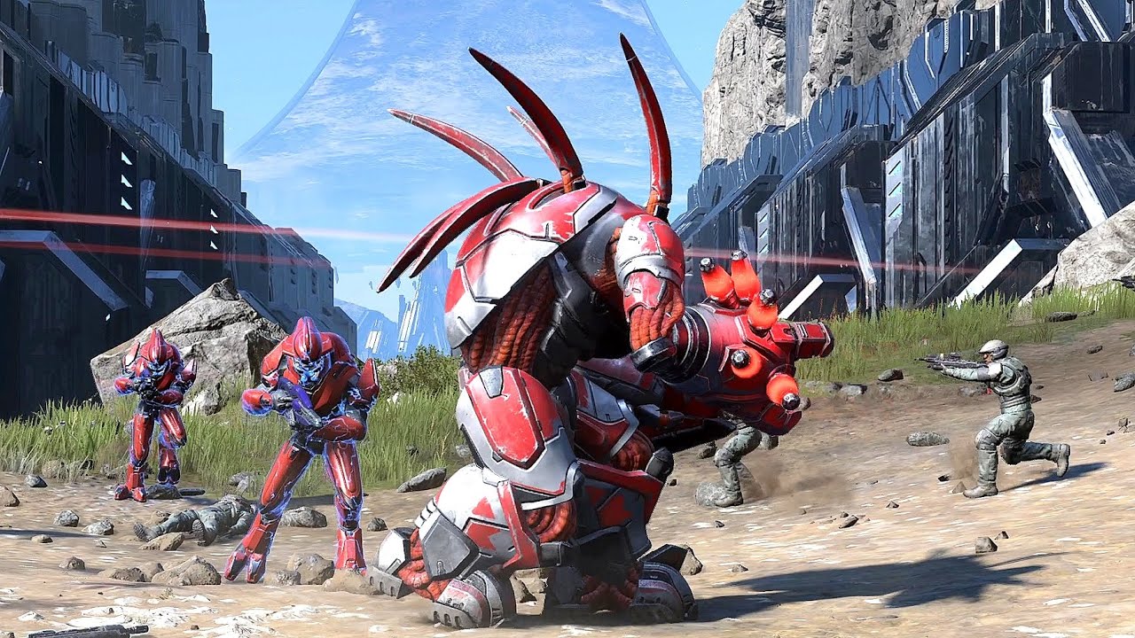 Marines & Elites vs Hunters - HALO INFINITE NPC Wars