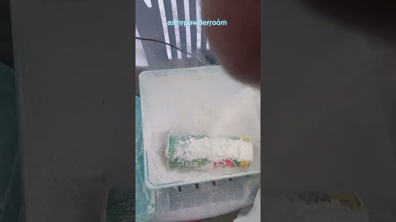 Soothing play| much needed dip| #powderplayasmr #asmrpowderplay #cornstarch #ogcomet #lemoncomet 