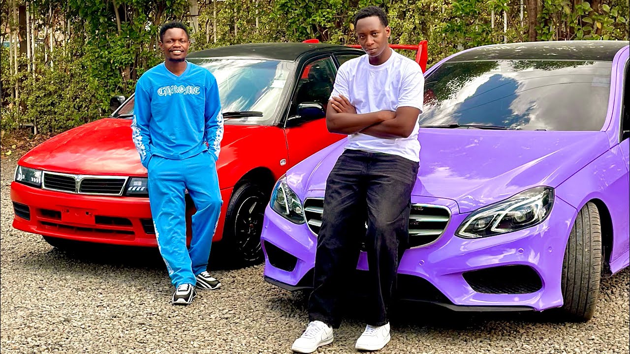 Богатый трейдер Форекс Cool Kid обклеил свой Mercedes-Benz фиолетовой пленкой за 150 000 шиллинго...