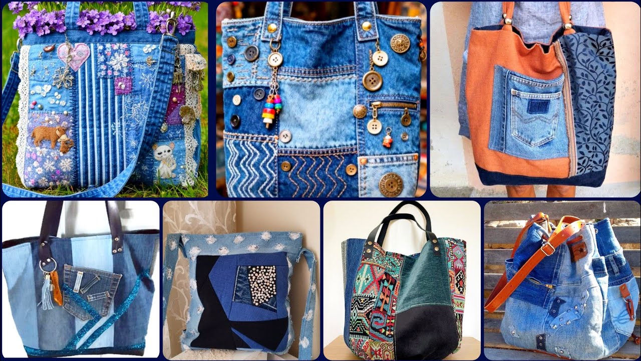 most beautiful 75 +Denim handmade Recycled #trending Upcycling Tote Bags ideas 2026
