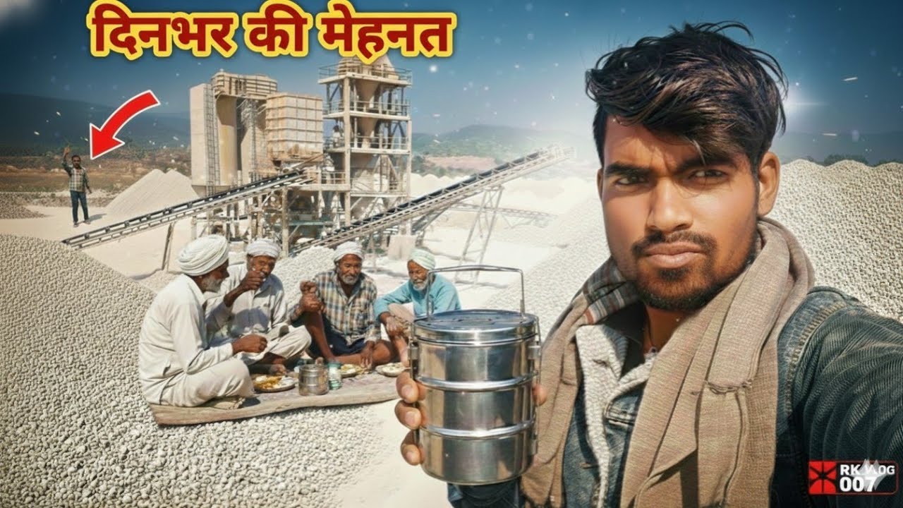 एक मज़दूर की ज़िंदगी का सच! 🧱 दिनभर काम और फिर ये खाना।