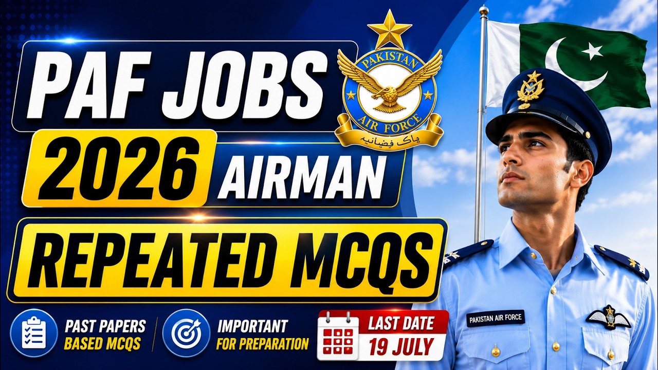 PAF Airman Test 2026 | Most Repeated MCQs, Past Papers & Initial Test Preparation