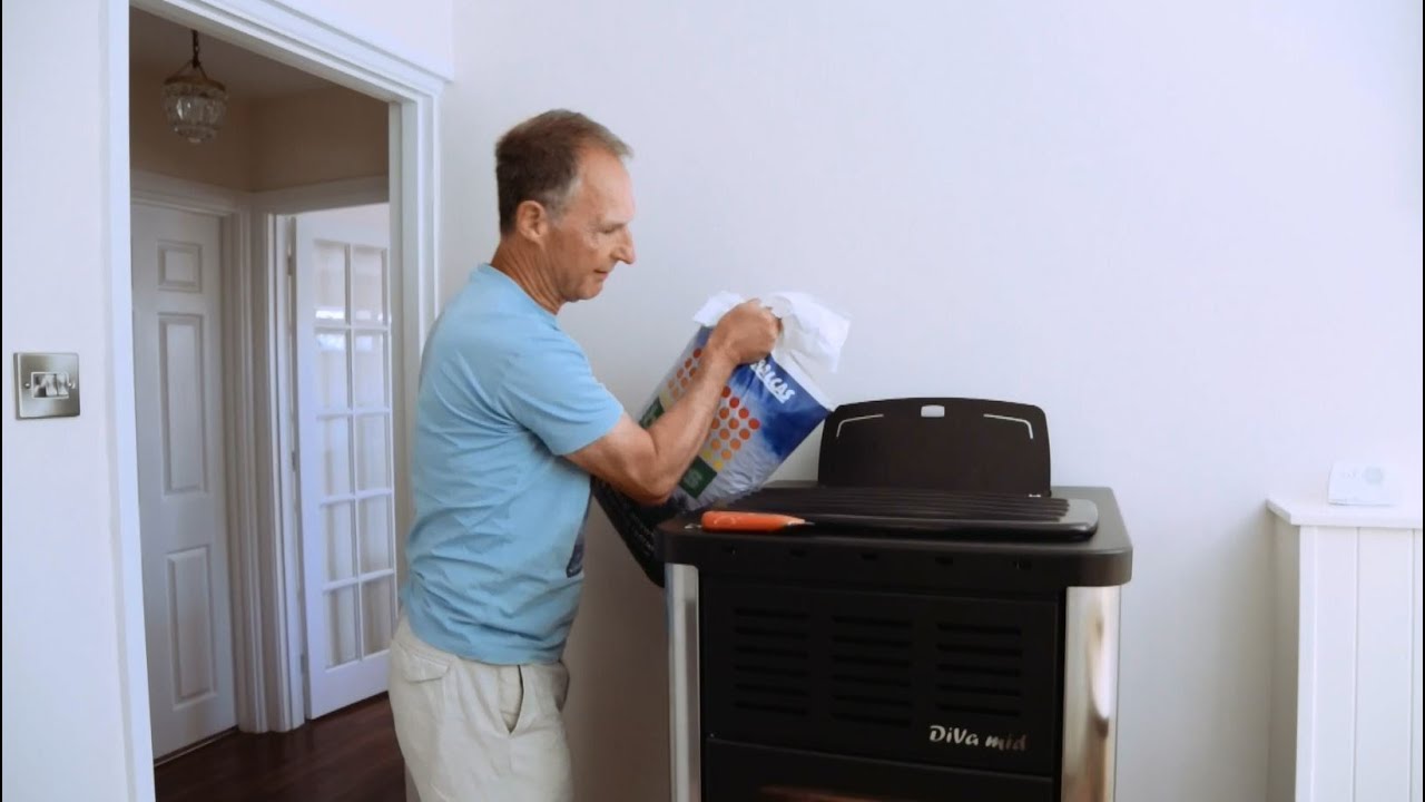 Alan and Alison's Klover Diva Mid wood pellet boiler stove